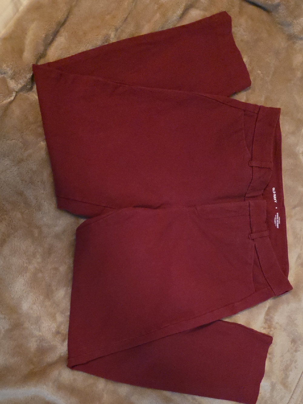 Old Navy Pixie Skinny High-Rise Pants in Wine Red